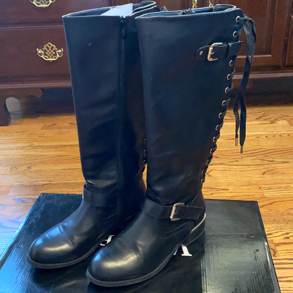 Wanted Lounge Black Boots Size 9